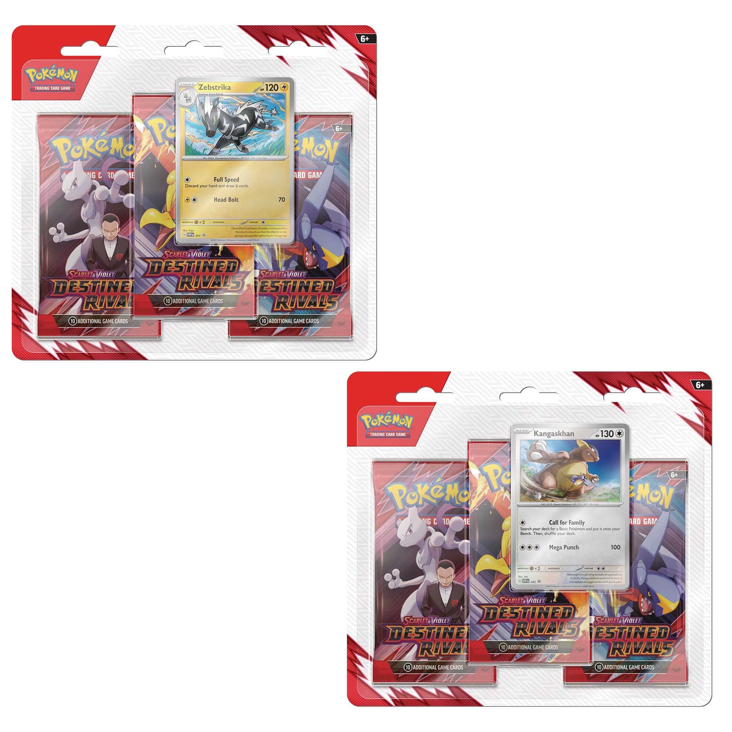 Pokémon TCG: Scarlet & Violet 10 - Destined Rivals - 3-Pack Blister (Pair)